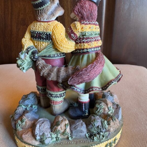 2002 Demdaco Woodsong Young Love Fox Figurine 5 1/2” - Picture 3 of 4